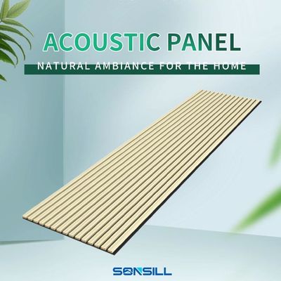 โพลีเอสเตอร์ 100% + MDF พร้อมวีเนียร์อะคูสติกบอร์ดทรงสี่เหลี่ยมเก็บเสียง