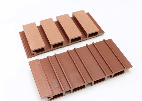 Fireproof WPC Outdoor Wall Panel ไม้พลาสติกคอมโพสิต Extrusion Cladding