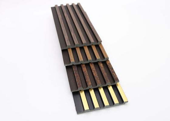 แผ่นผนังโพลีสไตรีนหรูหรา Hotel Gold Design แผ่นผนัง PS Wall Panel