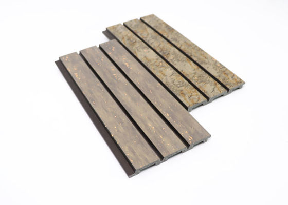 แผ่นผนังโพลีสไตรีนหรูหรา Hotel Gold Design แผ่นผนัง PS Wall Panel