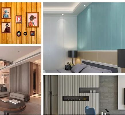 กันน้ํา ภายใน WPC แผ่นผนังสําหรับตกแต่งผนังภายใน การติดตั้งและบํารุงรักษาง่าย ฟรี