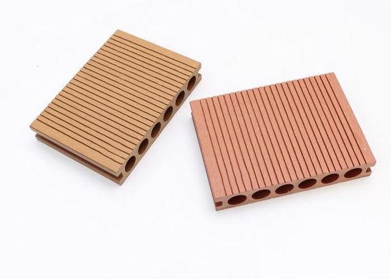 พื้นพื้นผิวไม้ WPC Decking Outdoor Wood Plastic Composite Deck Board