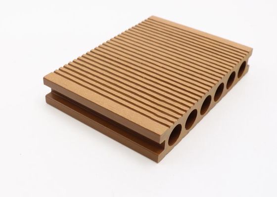 Interlock Decking 3D Embossing WPC Composite Decking Tiles พื้นพลาสติก