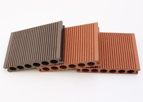 Interlock Decking 3D Embossing WPC Composite Decking Tiles พื้นพลาสติก