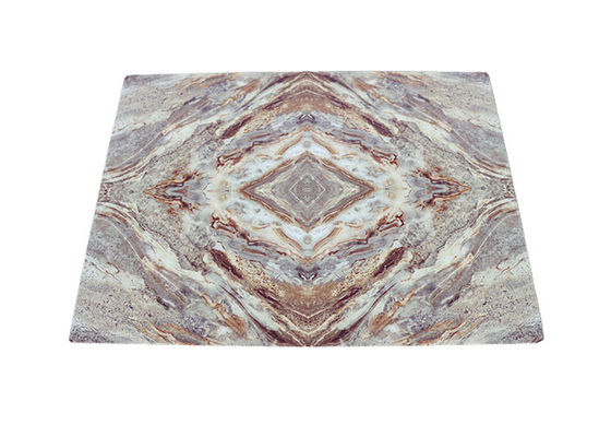 แผ่นหินอ่อน PVC ทางเลือกหินอ่อนมันวาวสูง 4x8 แผ่นพลาสติกยืดหยุ่น UV