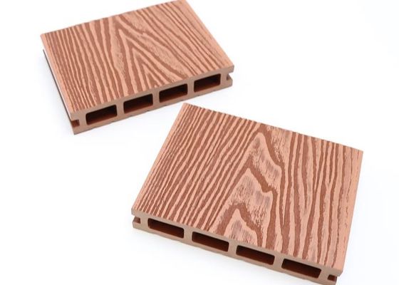 ลายไม้กลางแจ้ง WPC Decking 3D พื้นไม้พลาสติกคอมโพสิตลายนูน