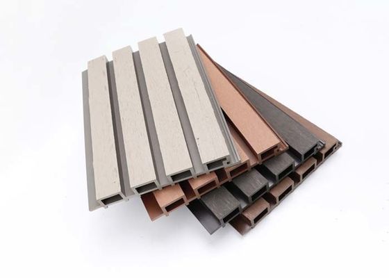 Esay การติดตั้ง PS Panel 3D Wood Fluted PS Wall Panel ภายนอก
