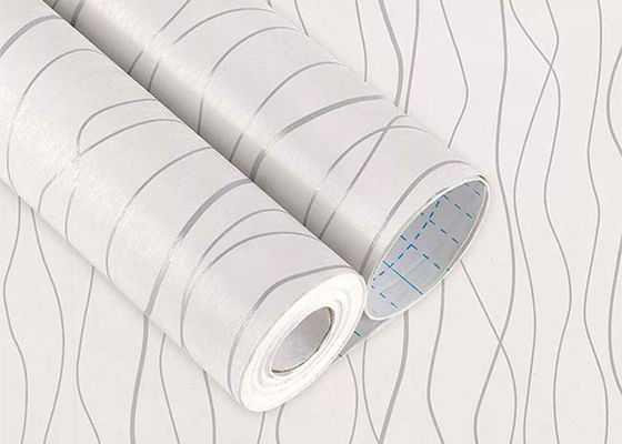 ม้วนวอลล์เปเปอร์ PVC กาวตนเองทนทานกันน้ำตกแต่งบ้าน