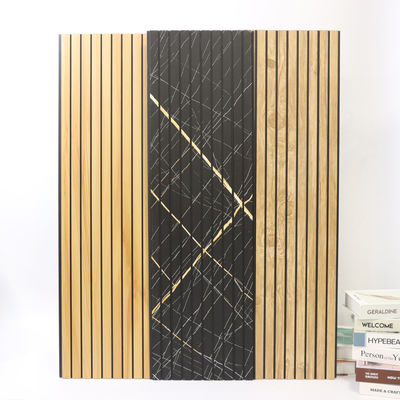 แผงผนัง PVC ลูกฟูกกันน้ำ แผ่น PVC แผ่นปิดผนัง PVC สำหรับห้องนั่งเล่น ห้องนอน ใช้ในเชิงพาณิชย์ แผงผนัง PVC