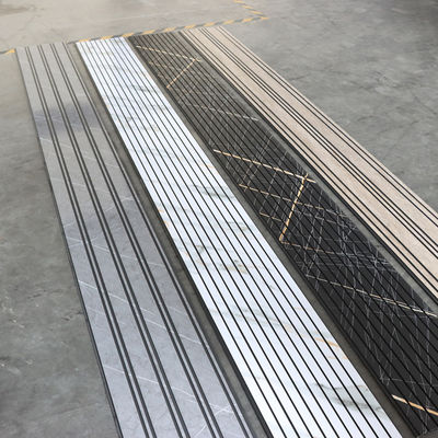 ผนังเพดาน PVC แบบหินตารางใช้เป็นแผ่นผนัง โมเดิร์น ลักชัวร์ การตกแต่งผนัง น้ําหนักเบา แทนผนังหิน