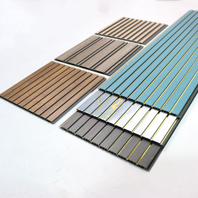 แผงผนัง PVC ลายไม้ แผ่นผนังตกแต่ง วัสดุเป็นมิตรต่อสิ่งแวดล้อม สำหรับห้องนอน ห้องนั่งเล่น ผนังหลังทีวี