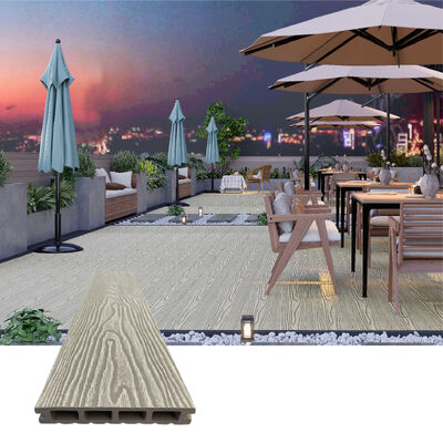 แผนผนัง WPC ภายนอก แผนผนังไม้ประกอบกันน้ําภายนอก สําหรับตกแต่งอาคาร