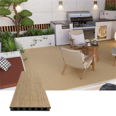 แผนผนัง WPC ภายนอก แผนผนังไม้ประกอบกันน้ําภายนอก สําหรับตกแต่งอาคาร