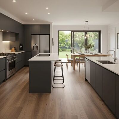 กันน้ำ Spc 5 มม. พื้นไวนิลแข็ง 20 มม. สวมชั้นคลิกล็อคไม้กระดาน