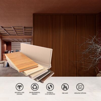 แผงผนังพาร์ติชัน PVC แผ่นกั้นตกแต่งภายในสำหรับใช้ในสำนักงานเชิงพาณิชย์