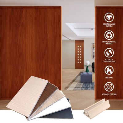 แผงผนัง PVC กันน้ำและกันไฟ น้ำหนักเบา สำหรับกั้นพื้นที่สำนักงาน