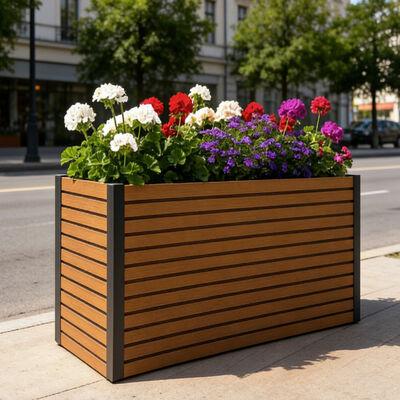 กระถางปลูกต้นไม้แบบยกสูงกลางแจ้งพร้อมวัสดุกันน้ำ หน่วงไฟ เป็นมิตรต่อสิ่งแวดล้อมสำหรับการปลูกในสวนหลังบ้าน