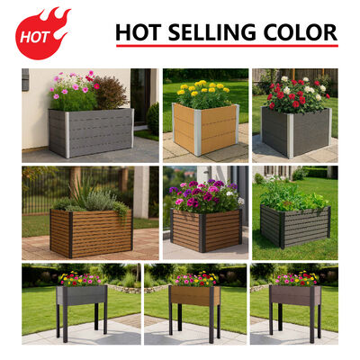 กระถางปลูกต้นไม้แบบยกสูงกลางแจ้งพร้อมวัสดุกันน้ำ หน่วงไฟ เป็นมิตรต่อสิ่งแวดล้อมสำหรับการปลูกในสวนหลังบ้าน