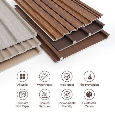 ขายส่ง WPC Fluted Wall Panel ไม้พลาสติกคอมโพสิตตกแต่งภายใน Wall Board