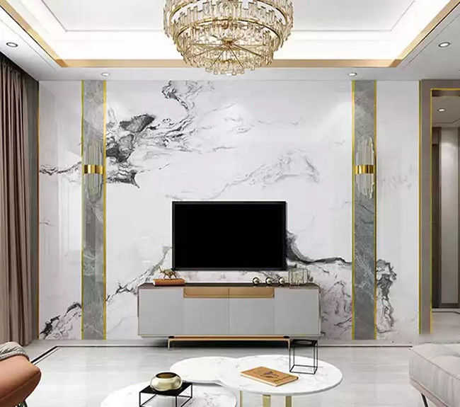 แผ่นหินอ่อน PVC ตกแต่งภายในกันน้ำ UV Marble Panels 2mm - 5mm