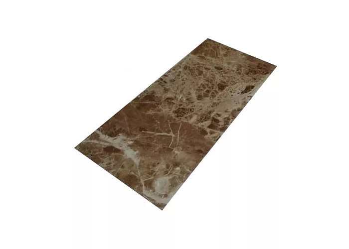 แผ่นหินอ่อน PVC ขนาด 1220x2800 มม. ตกแต่งภายในมันวาวสูงสำหรับห้องน้ำ