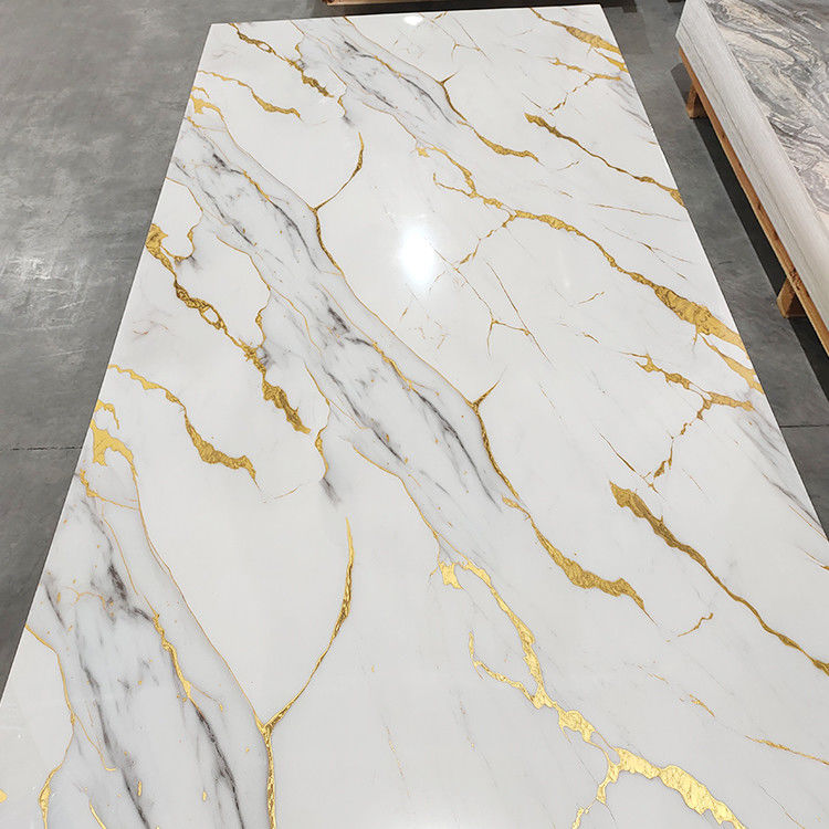 โป๊มาร์บอร์ด PVC สวยสูง UV โป๊มาร์บอร์ดแผ่น laminated สําหรับตกแต่งผนัง