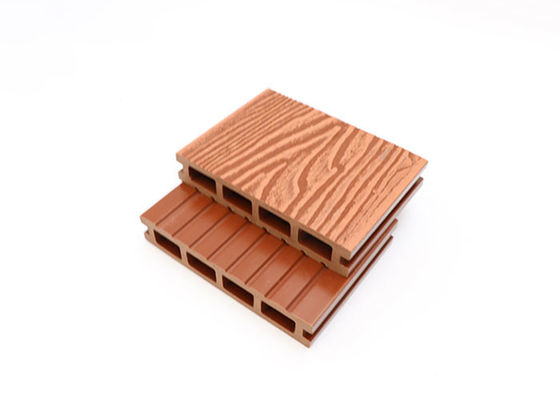 พื้นไม้ลายนูน 3 มิติ WPC Decking พื้นดาดฟ้าคอมโพสิตกันน้ำ