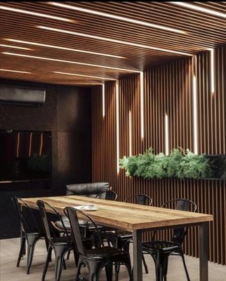 ลายไม้ PVC WPC Wall Panel แผ่นผนังร่อง WPC 3D Wall Panel