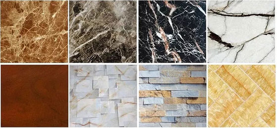 แผ่นผนัง PVC PVC Marble UV ขนาด 1220x2440 มม. สูง 1220x2440 มม