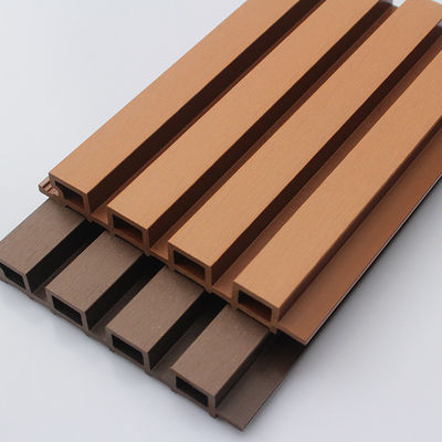 WPC แผ่นผนังภายนอกคอมโพสิตภายนอก PVC Wood Wall Panel Co Extruded