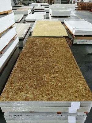 Marble Alternative ตกแต่งภายใน PVC UV Marble Sheet 1220x2800x3mm