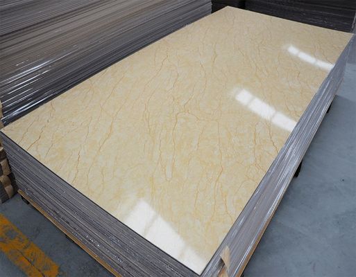 Marble Alternative ตกแต่งภายใน PVC UV Marble Sheet 1220x2800x3mm