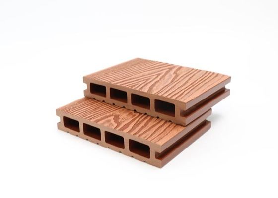 3d Embossed WPC Wood Decking พื้นไม้พลาสติกคอมโพสิตกลางแจ้ง