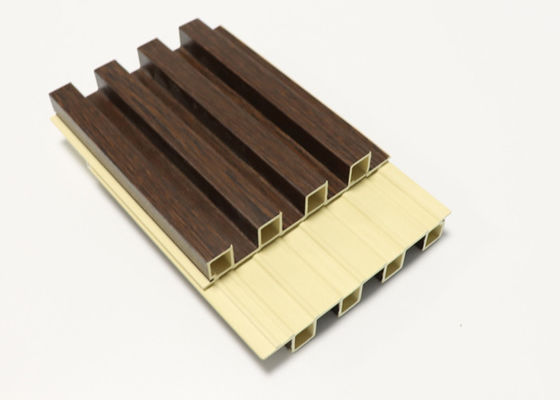 ติดตั้งด่วน แผ่นผนังกันไฟ WPC สำหรับตกแต่งภายใน 192mm x 14mm