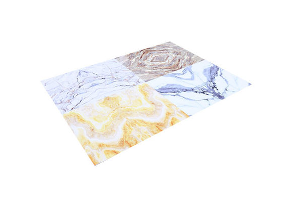 แผ่นหินอ่อน PVC ตกแต่งภายในกันน้ำ UV Marble Panels 2mm - 5mm