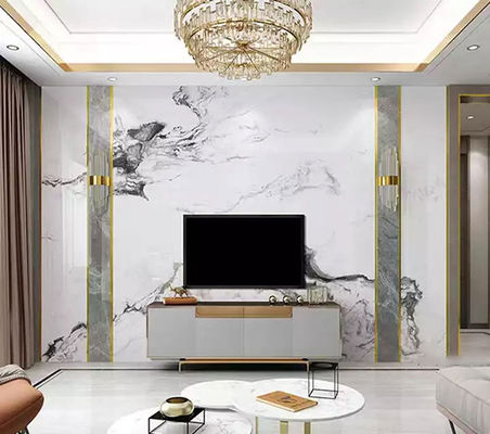 แผ่นหินอ่อน PVC ตกแต่งภายในกันน้ำ UV Marble Panels 2mm - 5mm