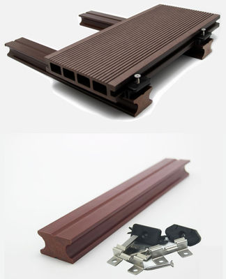 กันน้ำกันลื่นกลางแจ้ง WPC Decking พื้นไม้โอ๊ควิศวกรรม