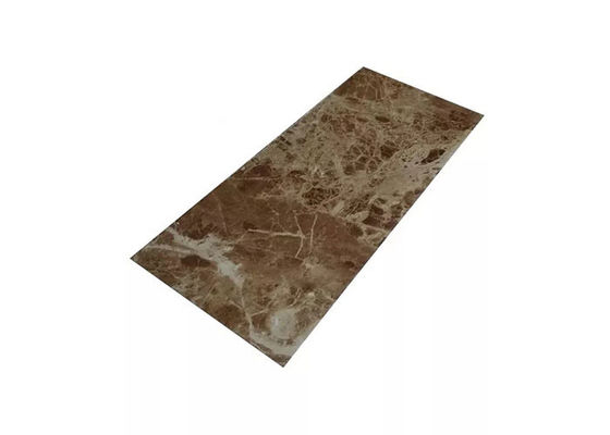 แผ่นหินอ่อน PVC ขนาด 1220x2800 มม. ตกแต่งภายในมันวาวสูงสำหรับห้องน้ำ