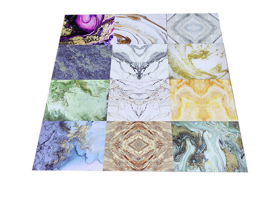 แผ่นหินอ่อน PVC UV 1220x2800mm ผนังภายในกันน้ำ