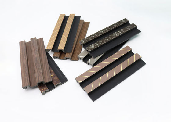 แผงผนังร่องพลาสติกตกแต่งภายในติดตั้งง่าย PS Wall Panel