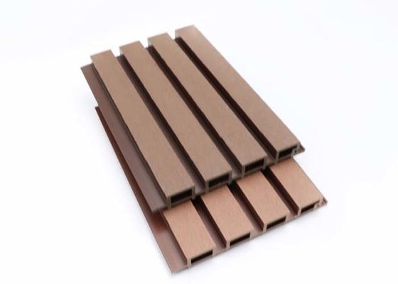 แผงผนัง WPC ภายนอกมันวาวสูงหรูหราแผงผนังภายนอกกันน้ำ Co Extrusion