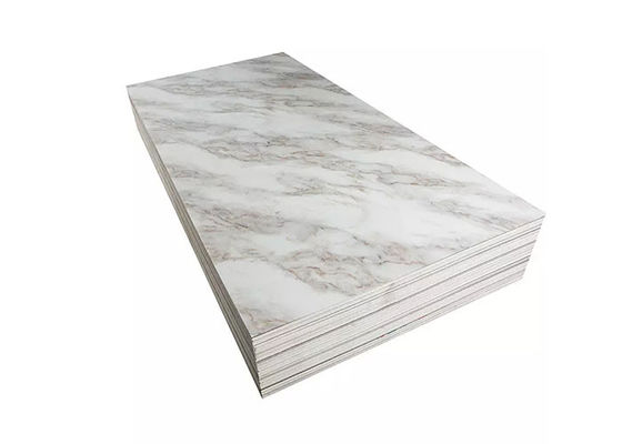 หรูหราสูง 1220x2440mm 3mm แผ่นหินอ่อน PVC ตกแต่งผนังภายใน