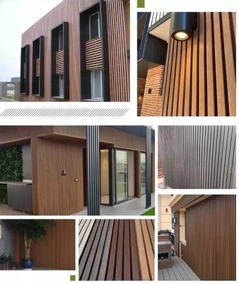 Esay การติดตั้ง PS Panel 3D Wood Fluted PS Wall Panel ภายนอก