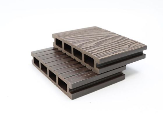 ไม้พลาสติกคอมโพสิต WPC Decking PE Co Extrusion แผงผนังกลางแจ้ง WPC Wall Cladding