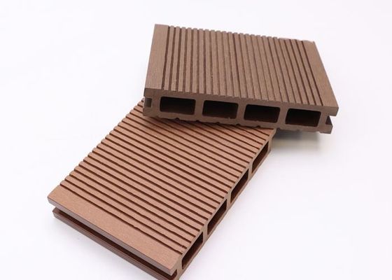 ไม้พลาสติกคอมโพสิต WPC Decking PE Co Extrusion แผงผนังกลางแจ้ง WPC Wall Cladding