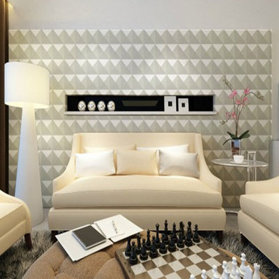 Art Wall Panel เรขาคณิตตกแต่ง 3D Wall Panels 3D PVC Wall Panel