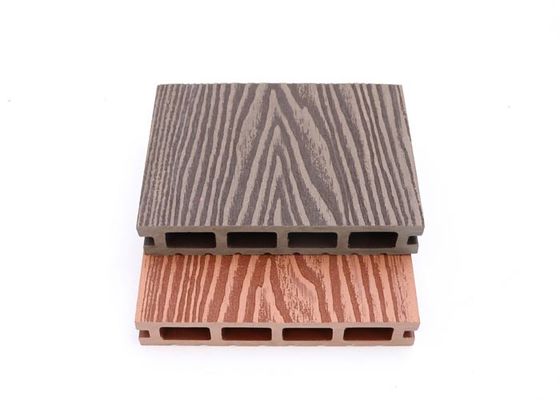 พื้นกลางแจ้งเป็นมิตรกับสิ่งแวดล้อม WPC Wood Decking Anti Rotten