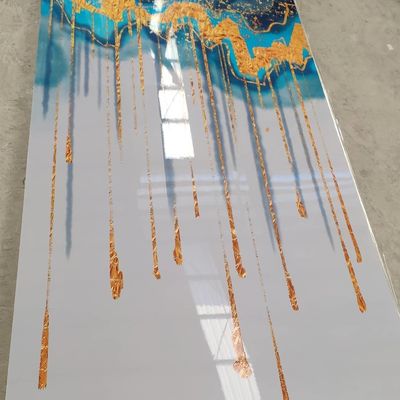 แผ่นหินอ่อน PVC พิมพ์ 3 มิติ UV Marble 1220x2440 Mm สำหรับตกแต่งผนัง