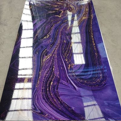 แผ่นหินอ่อน PVC พิมพ์ 3 มิติ UV Marble 1220x2440 Mm สำหรับตกแต่งผนัง