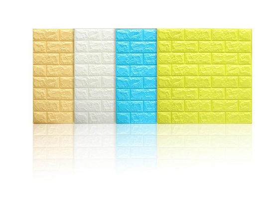 วอลล์เปเปอร์โฟม PE ภายในกันน้ำ Self Adhesive 3D Wallpaper